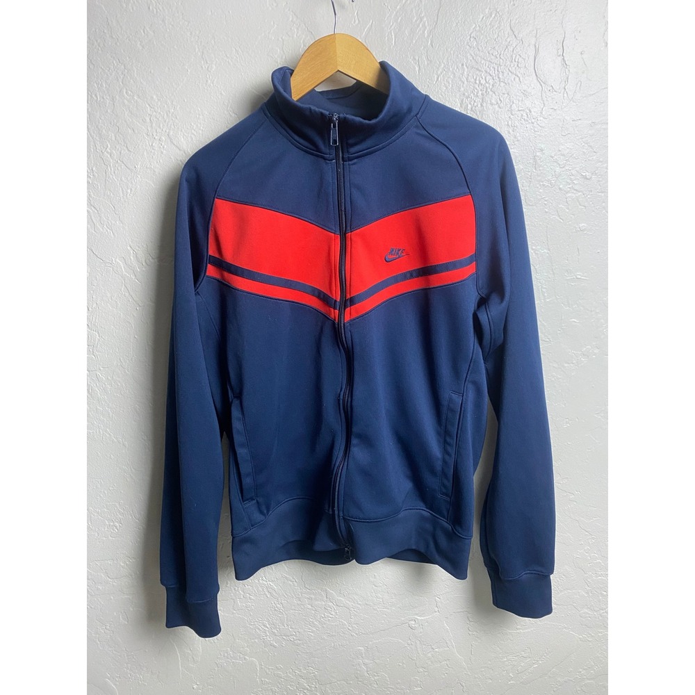 Nike‎ Sportswear Track Jacket Full Zip Red Stripe Blue Mens Large